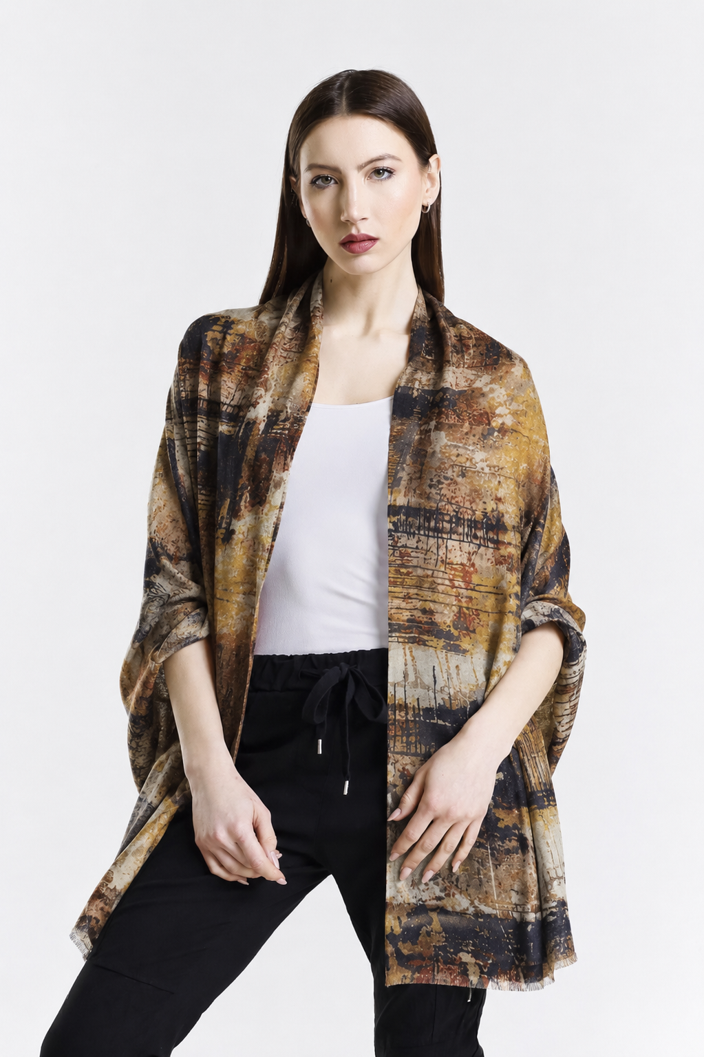 Valentina Hand Painted Premium Cashmere Wrap (W304P) print 25-1