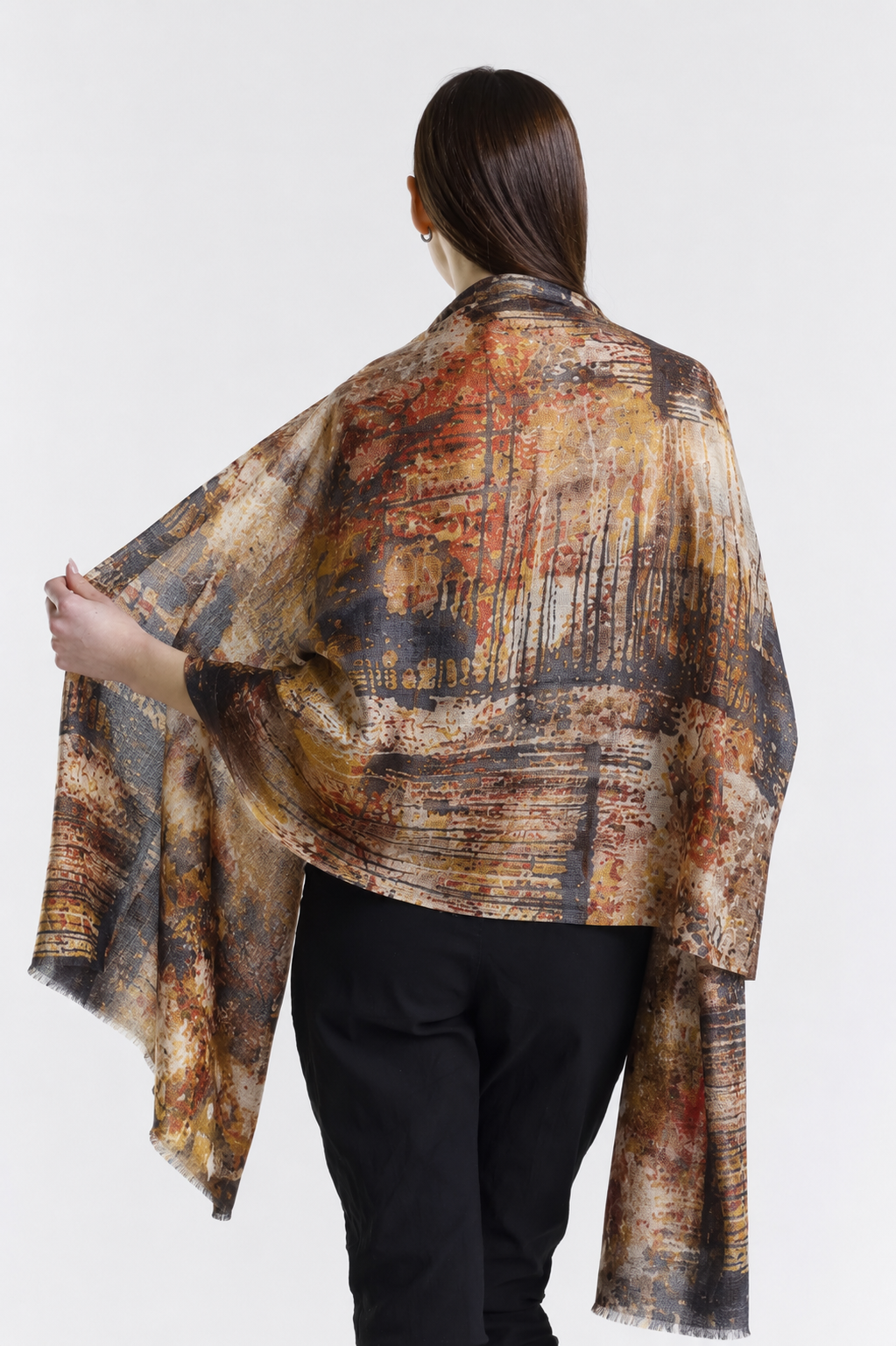 Valentina Hand Painted Premium Cashmere Wrap (W304P) print 25-3