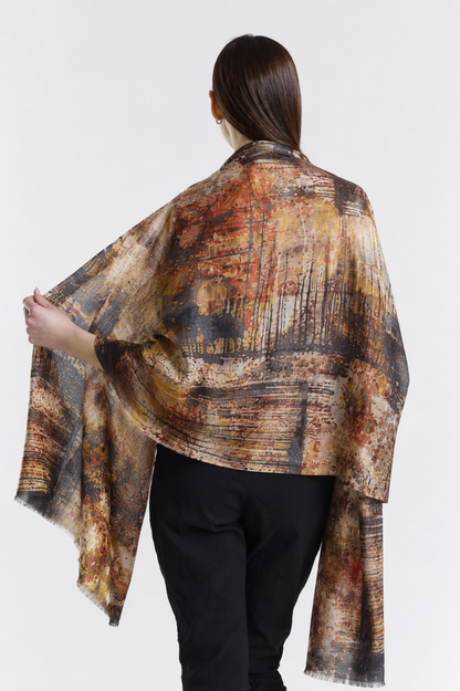 Valentina Hand Painted Premium Cashmere Wrap (W304P) print 25-3