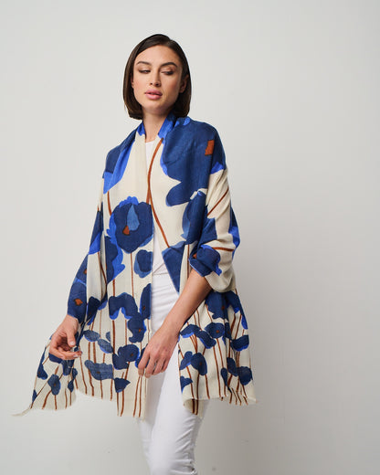 Valentina Hand Painted Premium Cashmere Wrap (W304P)