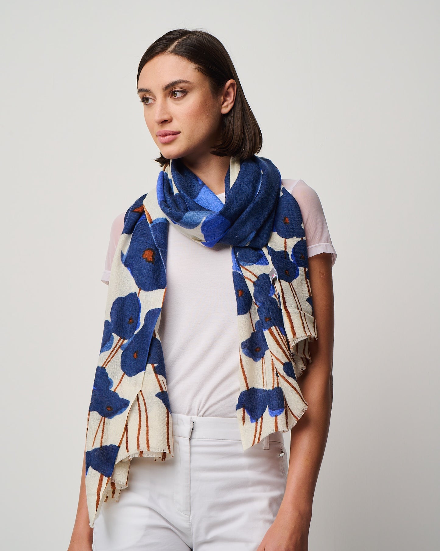 Valentina Hand Painted Premium Cashmere Wrap (W304P)