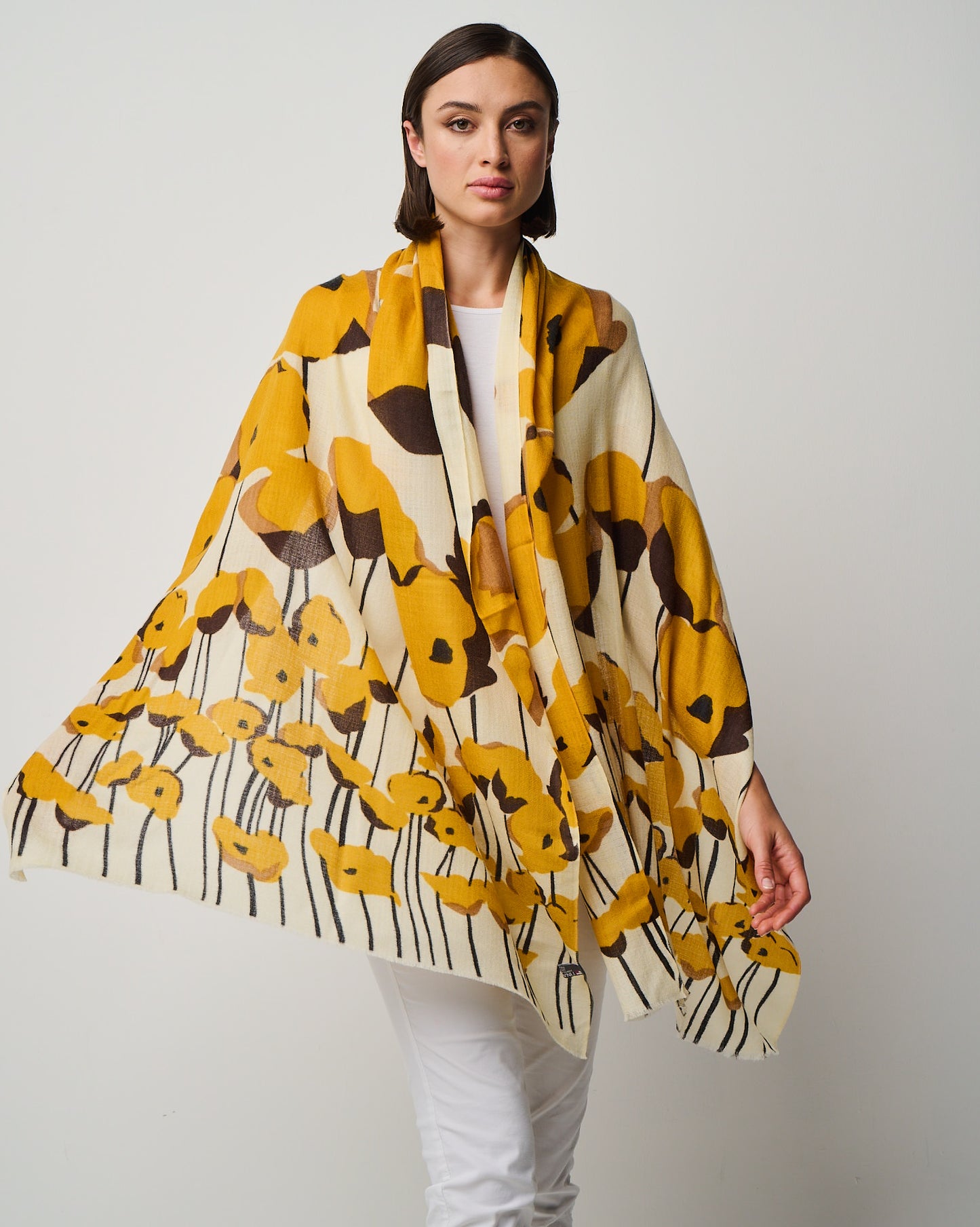 Valentina Hand Painted Premium Cashmere Wrap (W304P)