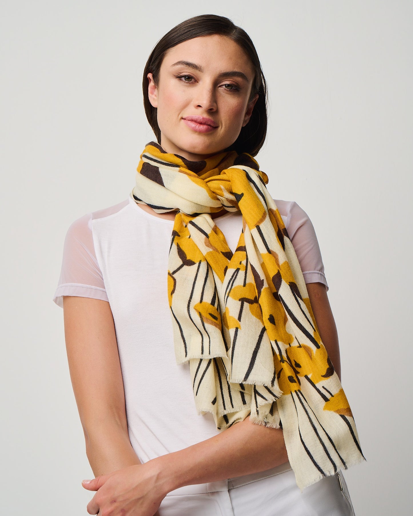 Valentina Hand Painted Premium Cashmere Wrap (W304P)