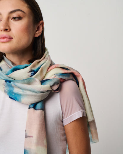 Valentina Hand Painted Premium Cashmere Wrap (W304P)