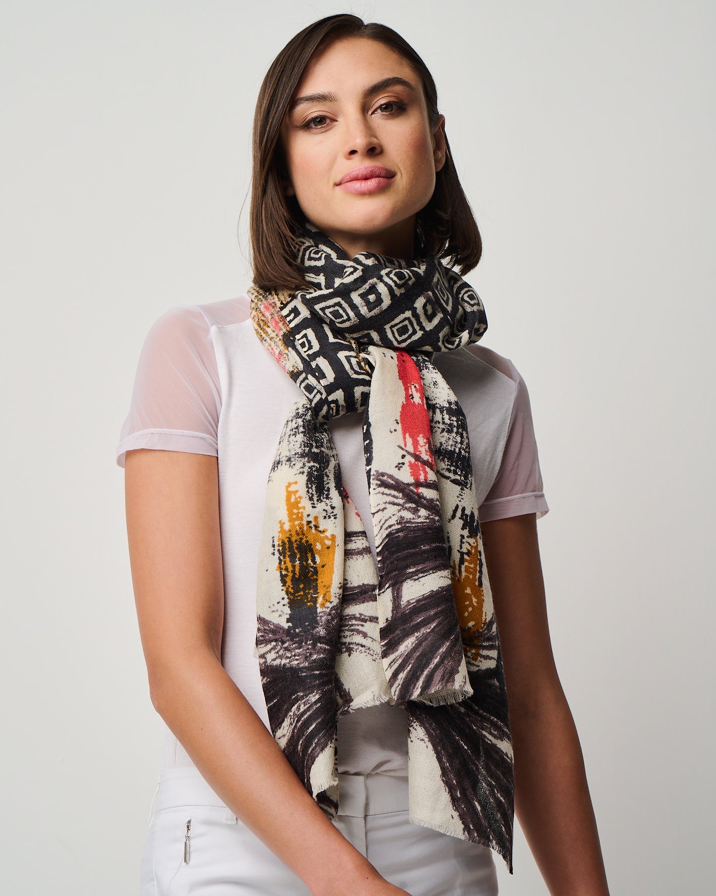 Valentina Hand Painted Premium Cashmere Wrap (W304P)