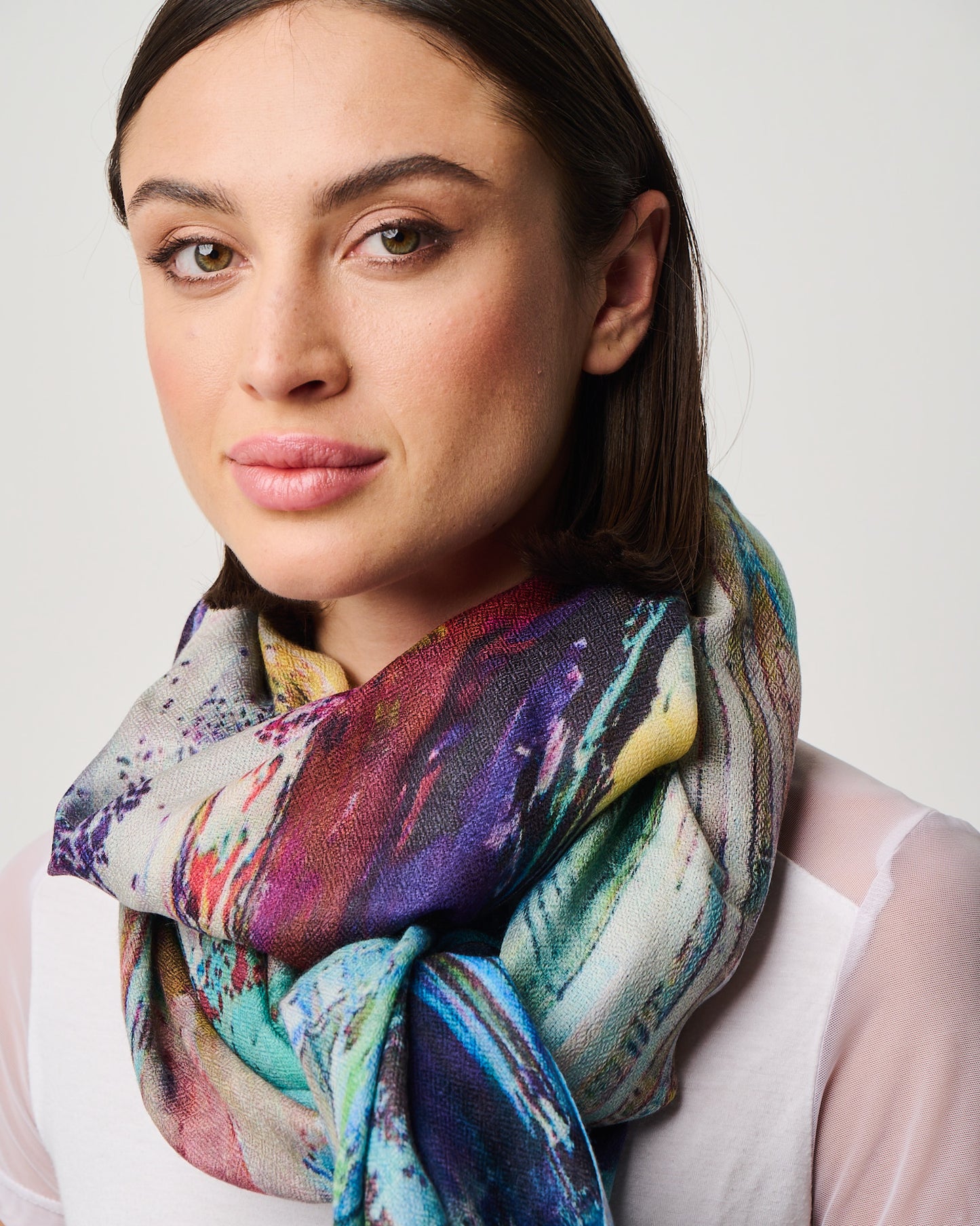 Valentina Hand Painted Premium Cashmere Wrap (W304P)