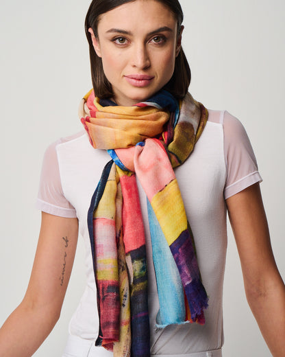 Valentina Hand Painted Premium Cashmere Wrap (W304P)
