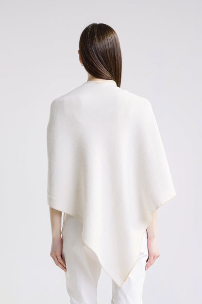 Ellen Merino/Cashmere Reversible Wrap with Loop 291 Beige/Cream-6