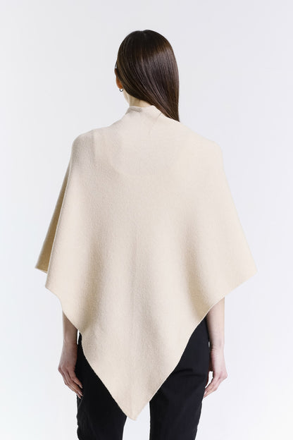 Ellen Merino/Cashmere Reversible Wrap with Loop 291 Beige/Cream-5