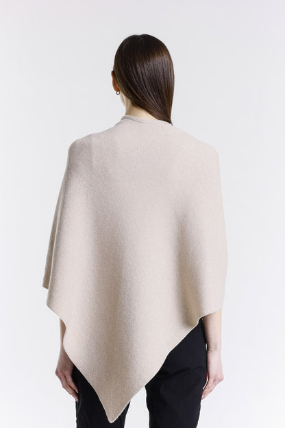 Ellen Merino/Cashmere Reversible Wrap with Loop 298 Taupe/Cream-5