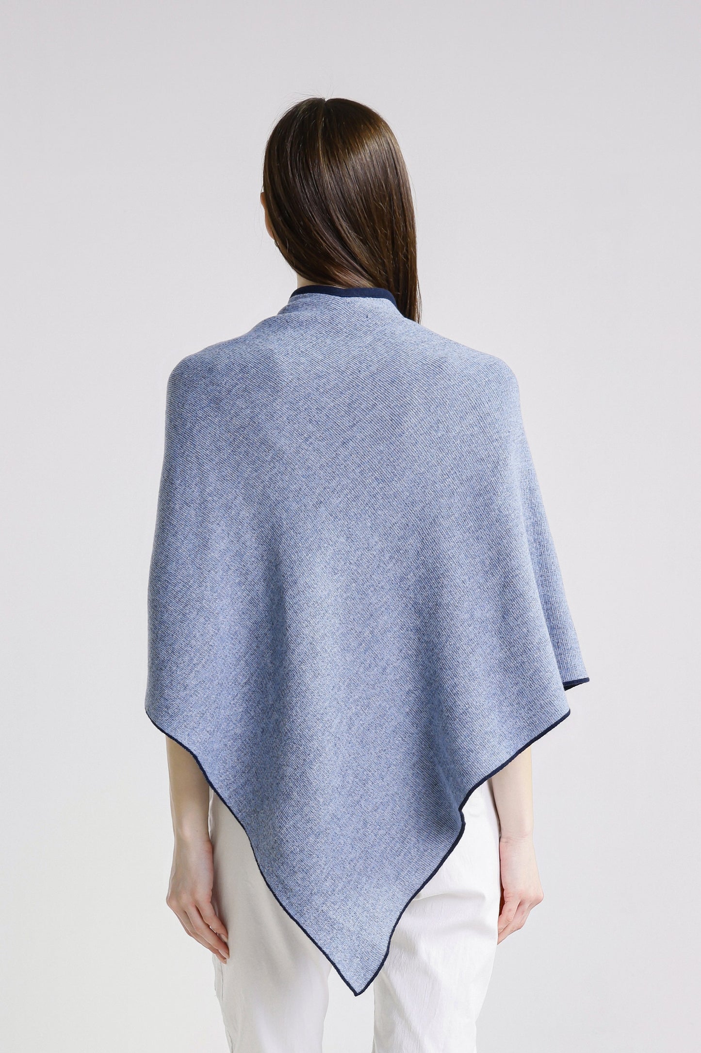 Ellen Merino/Cashmere Reversible Wrap with Loop 419 Navy/Cornflower-6