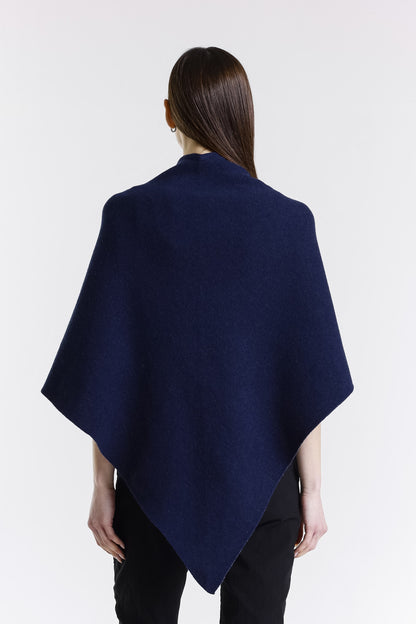 Ellen Merino/Cashmere Reversible Wrap with Loop 419 Navy/Cornflower--5