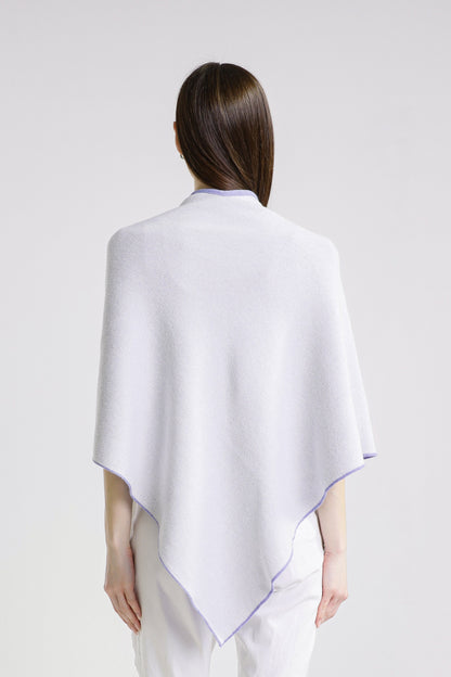 Ellen Merino/Cashmere Reversible Wrap with Loop 537 Lilac/Cream-6