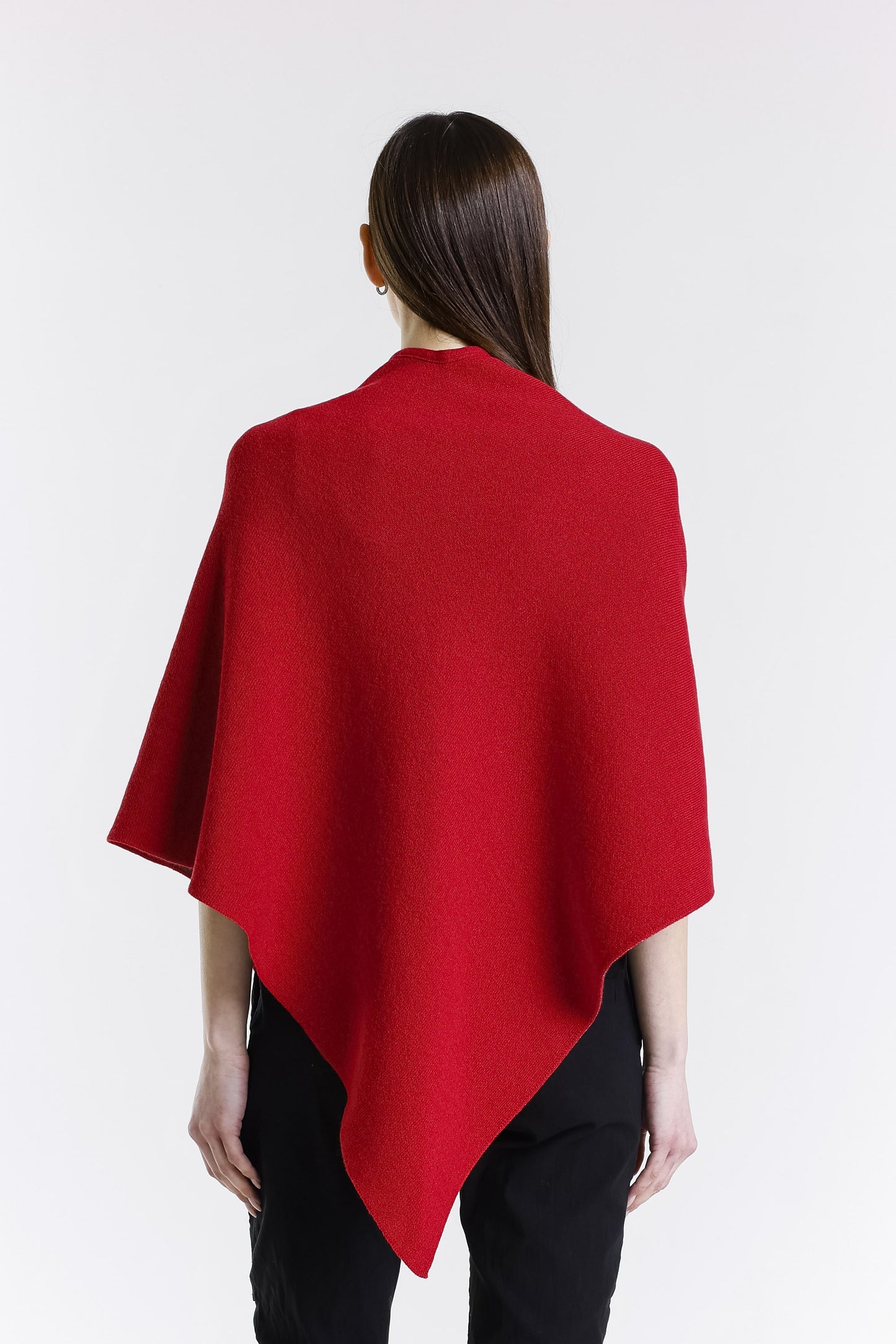 Ellen Merino/Cashmere Reversible Wrap with Loop 632 Red/Gray-5