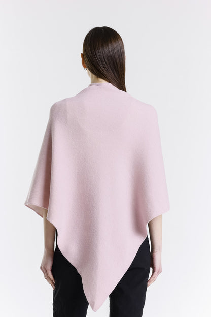 Ellen Merino/Cashmere Reversible Wrap with Loop 952 Rose/Cream-5