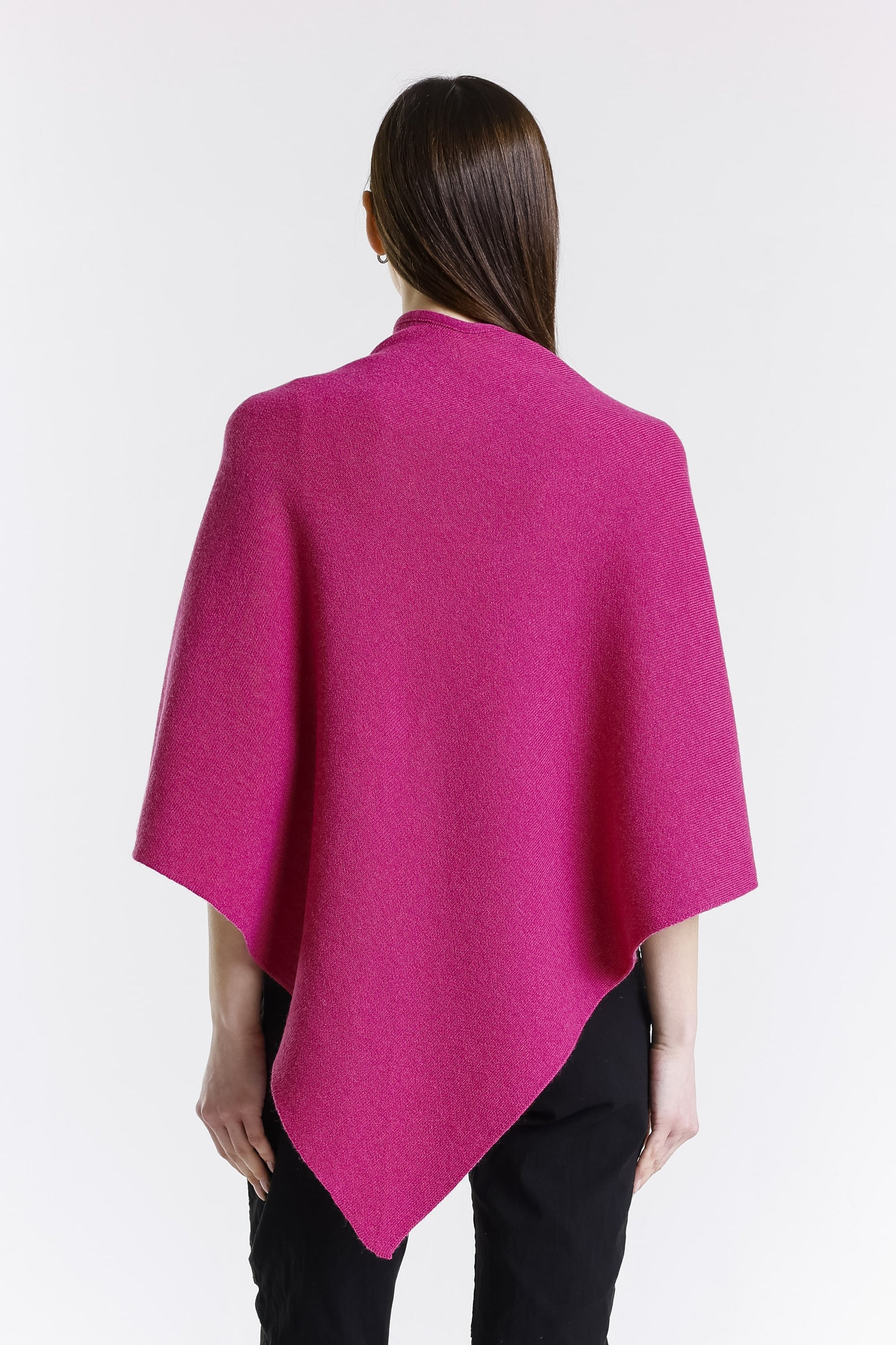 Ellen Merino/Cashmere Reversible Wrap with Loop 954 Peony/Cream-5