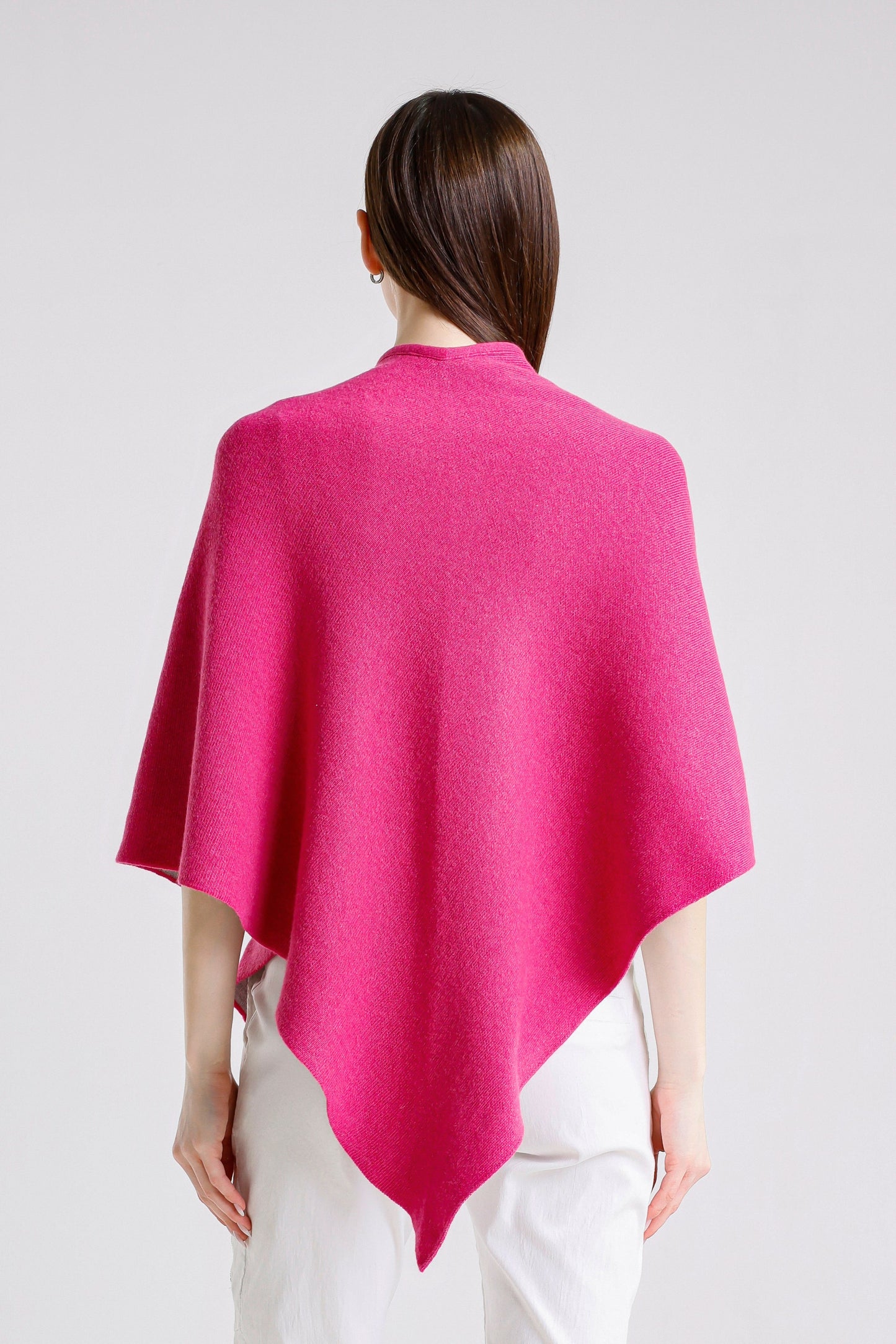 Ellen Merino/Cashmere Reversible Wrap with Loop 953 Peony/Gray-6