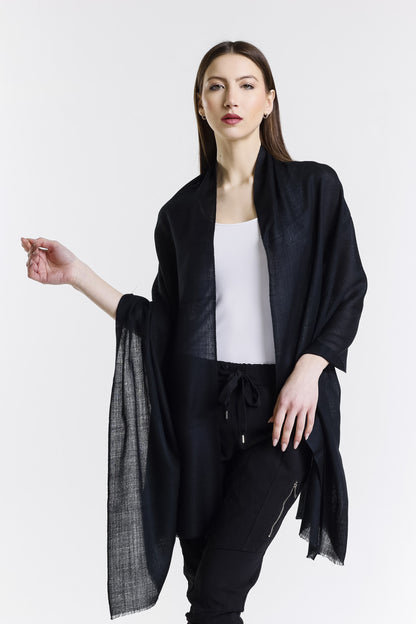 Valentina Premium Cashmere Wrap 001 Black-1
