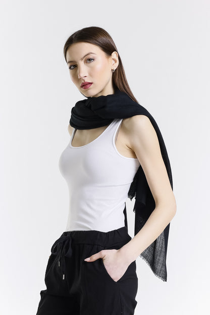 Valentina Premium Cashmere Wrap 001 Black-2