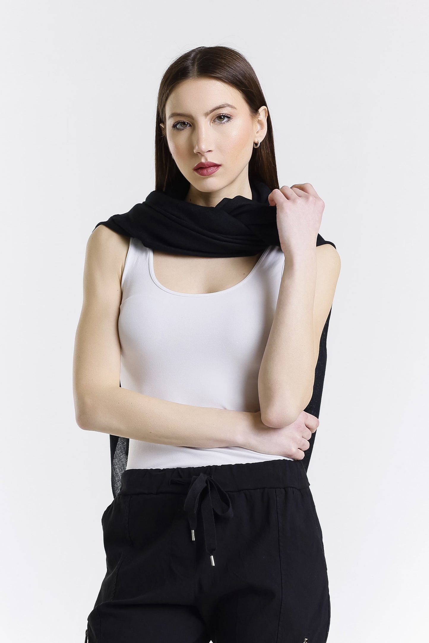 Valentina Premium Cashmere Wrap 001 Black-3