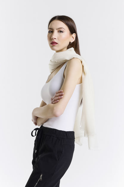 Valentina Premium Cashmere Wrap 120 Off White-3