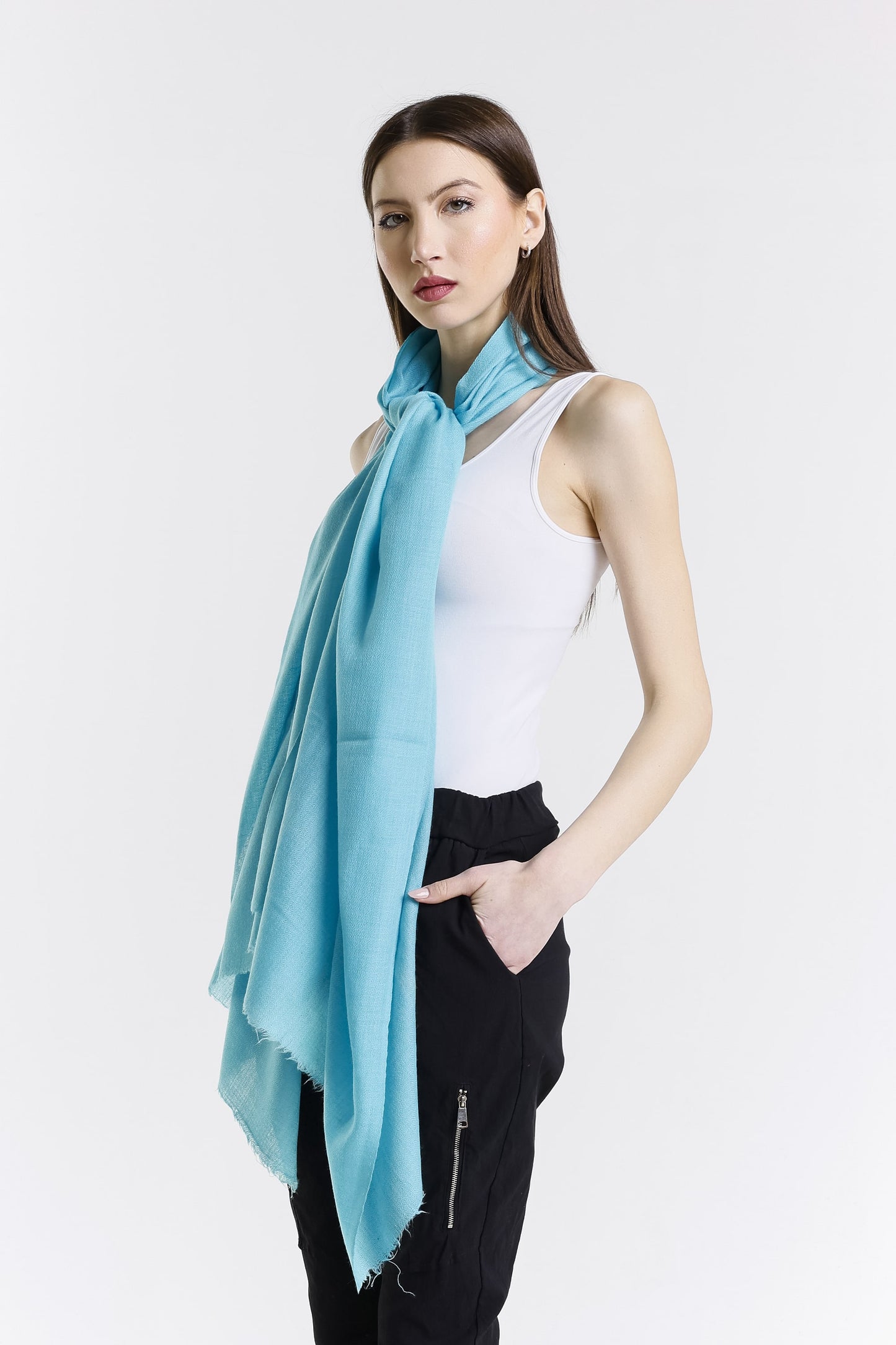 Valentina Premium Cashmere Wrap 430 Sky Blue-2