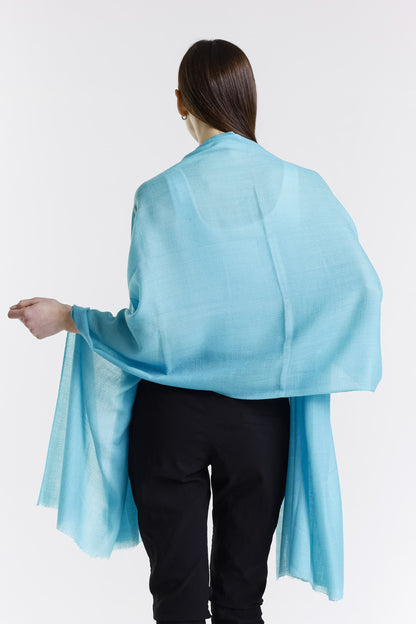 Valentina Premium Cashmere Wrap 430 Sky Blue-4