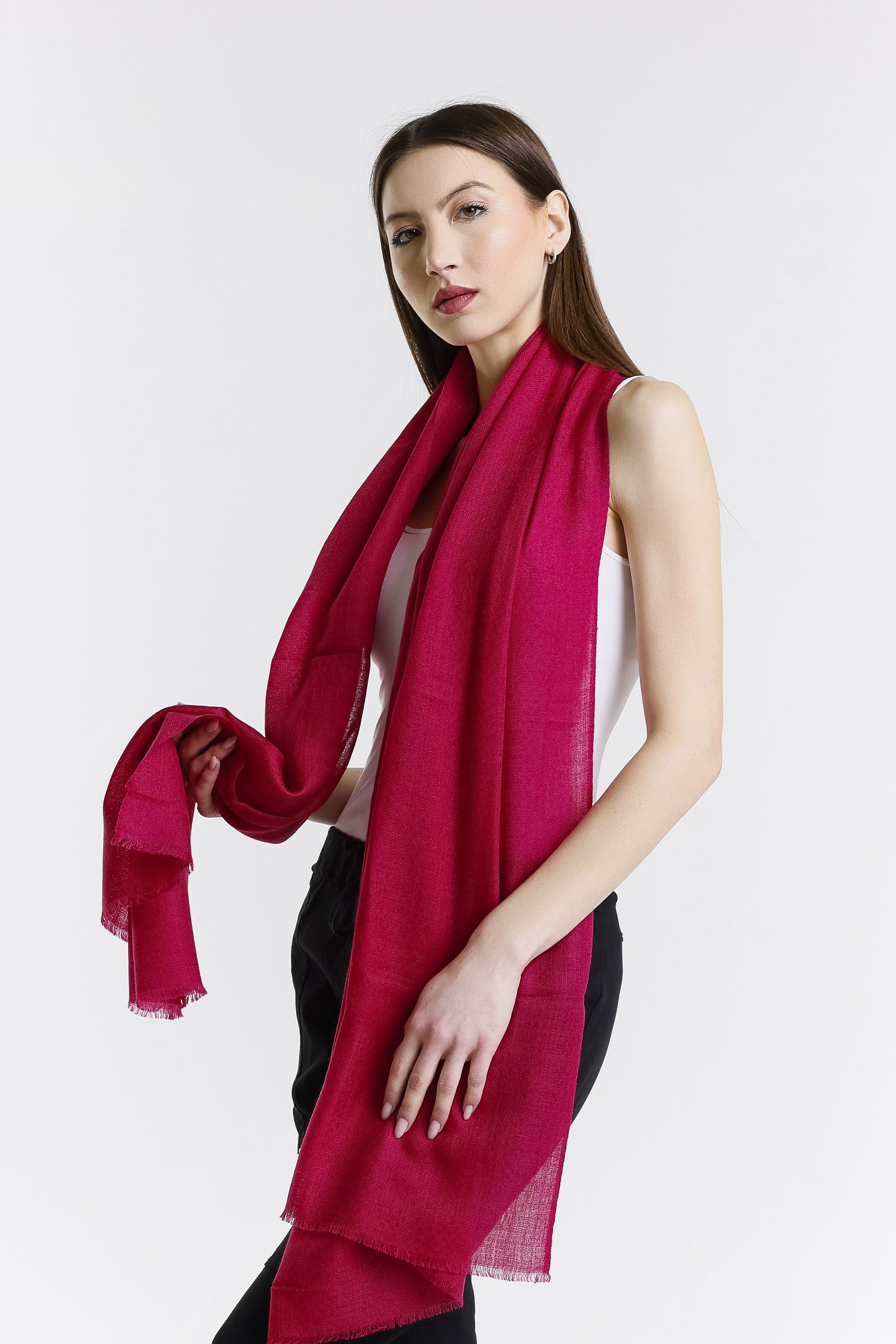 Valentina Premium Cashmere Wrap 670 Hot Pink-2