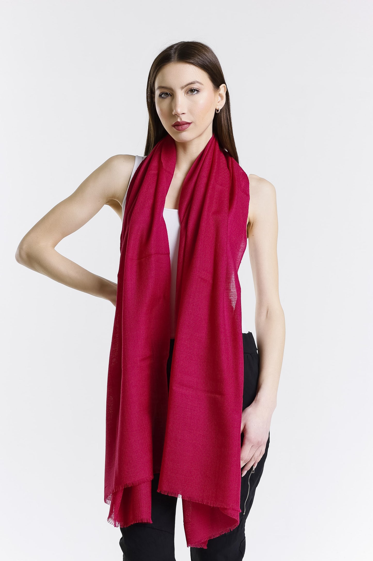 Valentina Premium Cashmere Wrap 670 Hot Pink-3