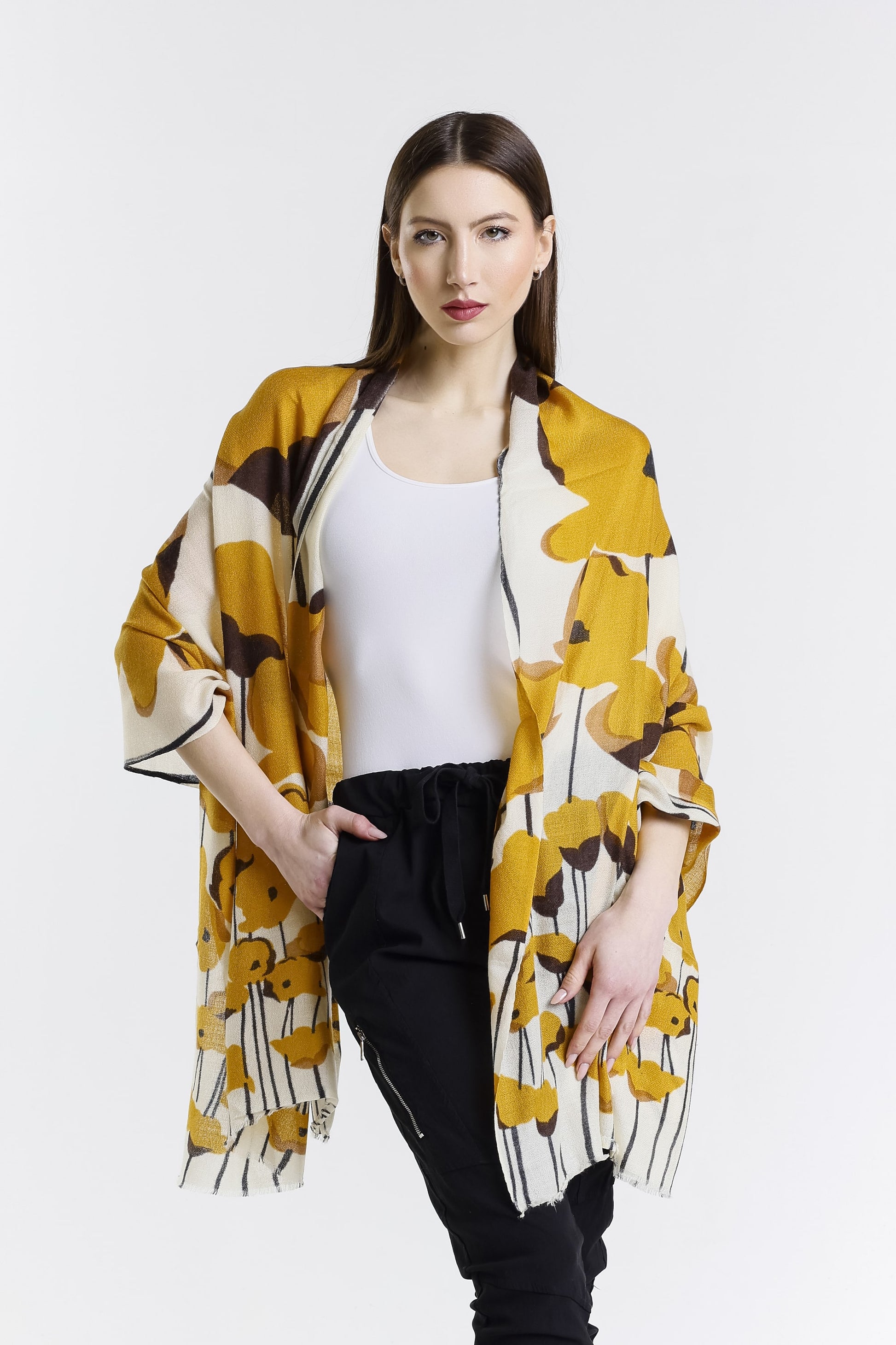 Valentina Hand Painted Premium Cashmere Wrap (W304P) print 15-1