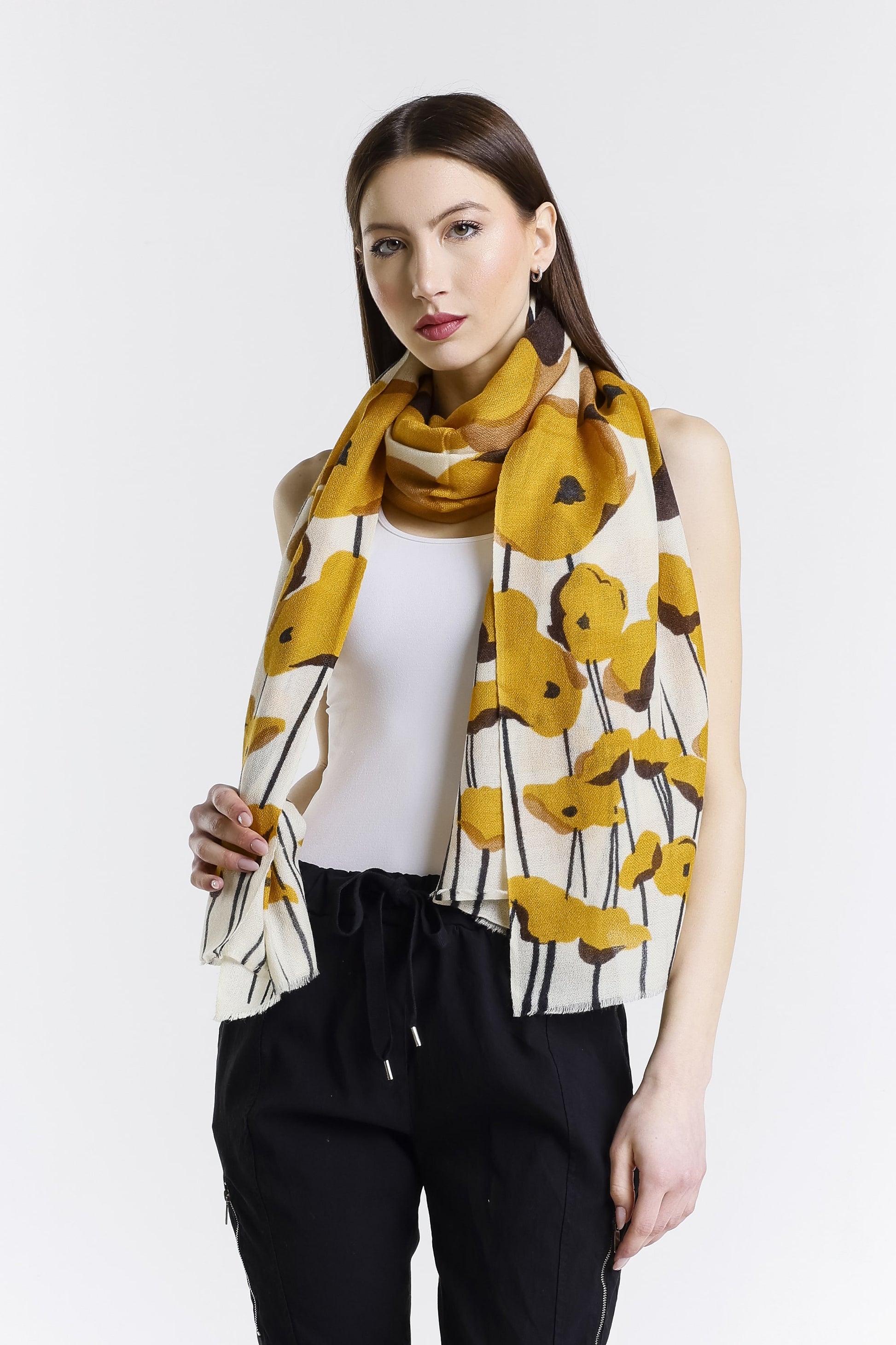 Valentina Hand Painted Premium Cashmere Wrap (W304P) print 15-3