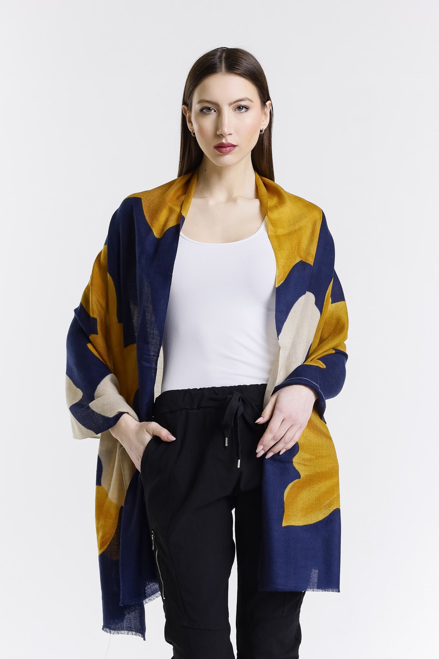Valentina Hand Painted Premium Cashmere Wrap (W304P) print 16-1