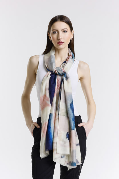 Valentina Hand Painted Premium Cashmere Wrap (W304P) print 17-3