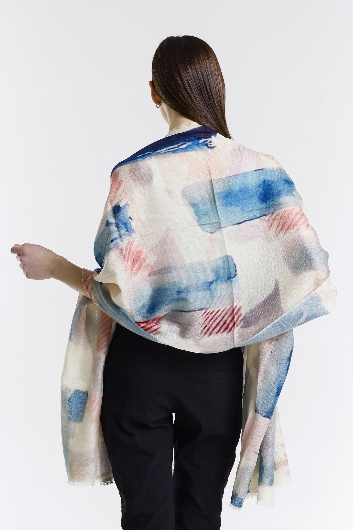 Valentina Hand Painted Premium Cashmere Wrap (W304P) print 17-2