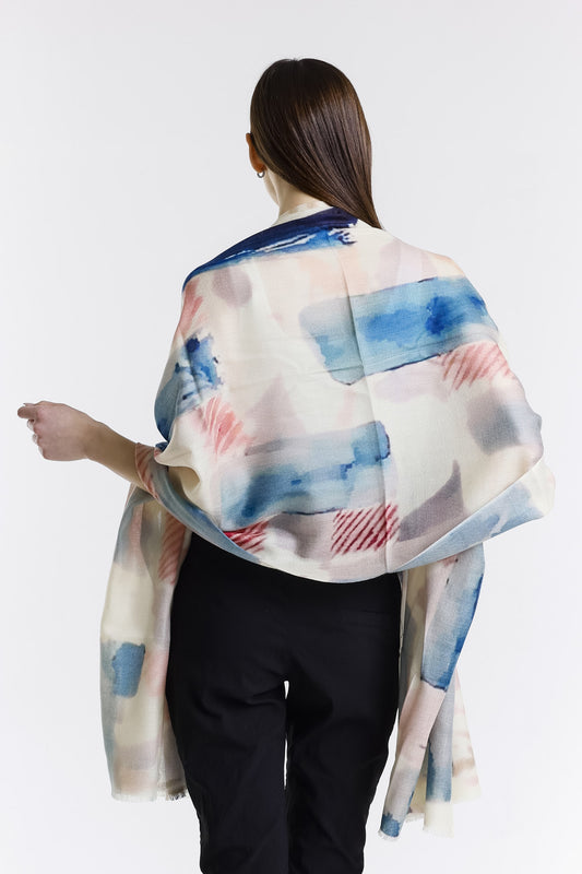 Valentina Hand Painted Premium Cashmere Wrap (W304P) print 17-2