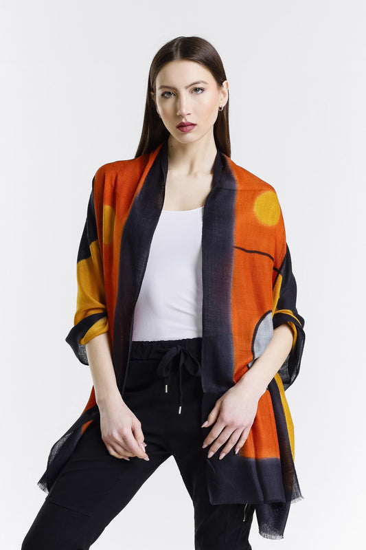 Valentina Hand Painted Premium Cashmere Wrap (W304P) print 18-1
