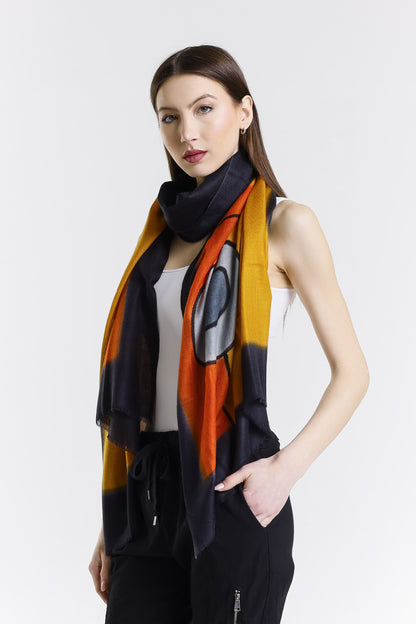 Valentina Hand Painted Premium Cashmere Wrap (W304P) print 18-3