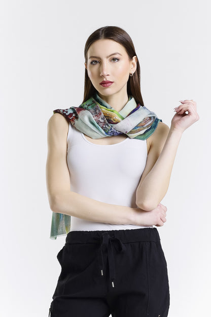 Valentina Hand Painted Premium Cashmere Wrap (W304P) print 20-2
