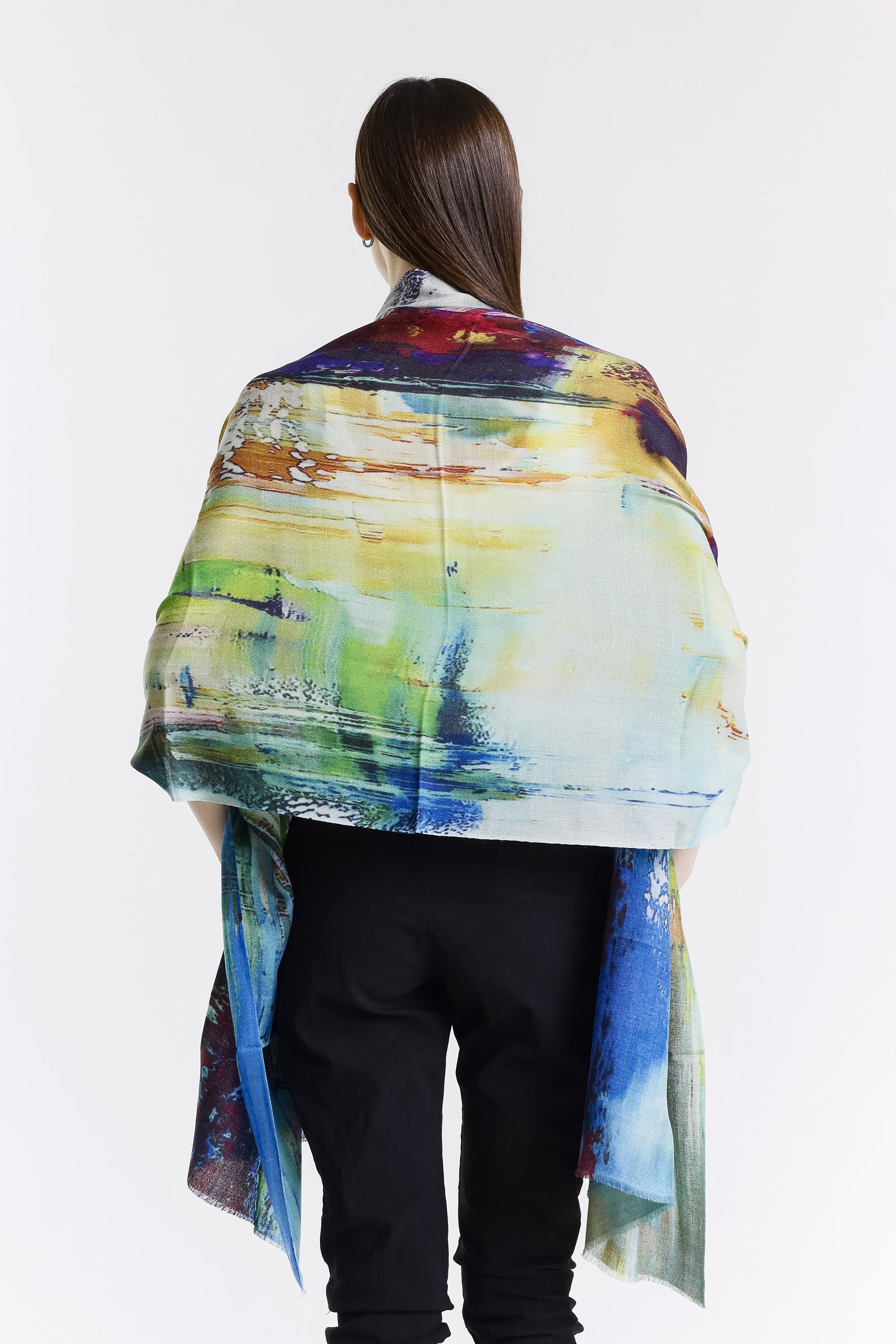 Valentina Hand Painted Premium Cashmere Wrap (W304P) print 20-4
