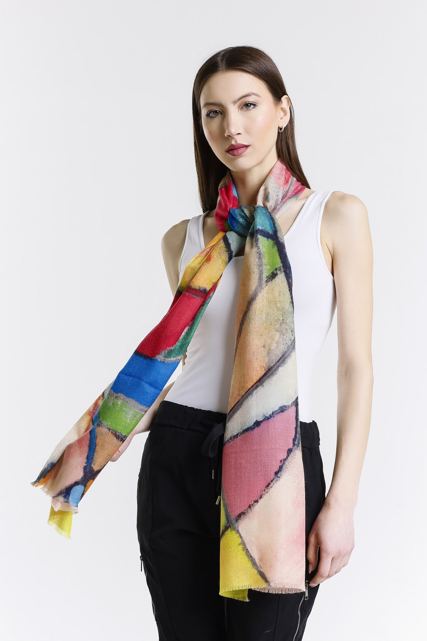 Valentina Hand Painted Premium Cashmere Wrap (W304P) print 21-3