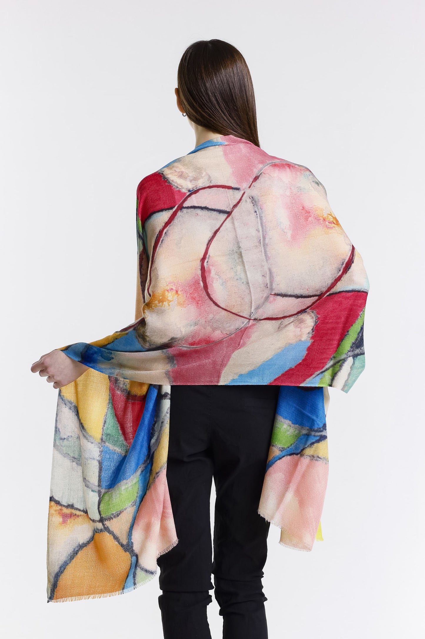 Valentina Hand Painted Premium Cashmere Wrap (W304P) print 21-2