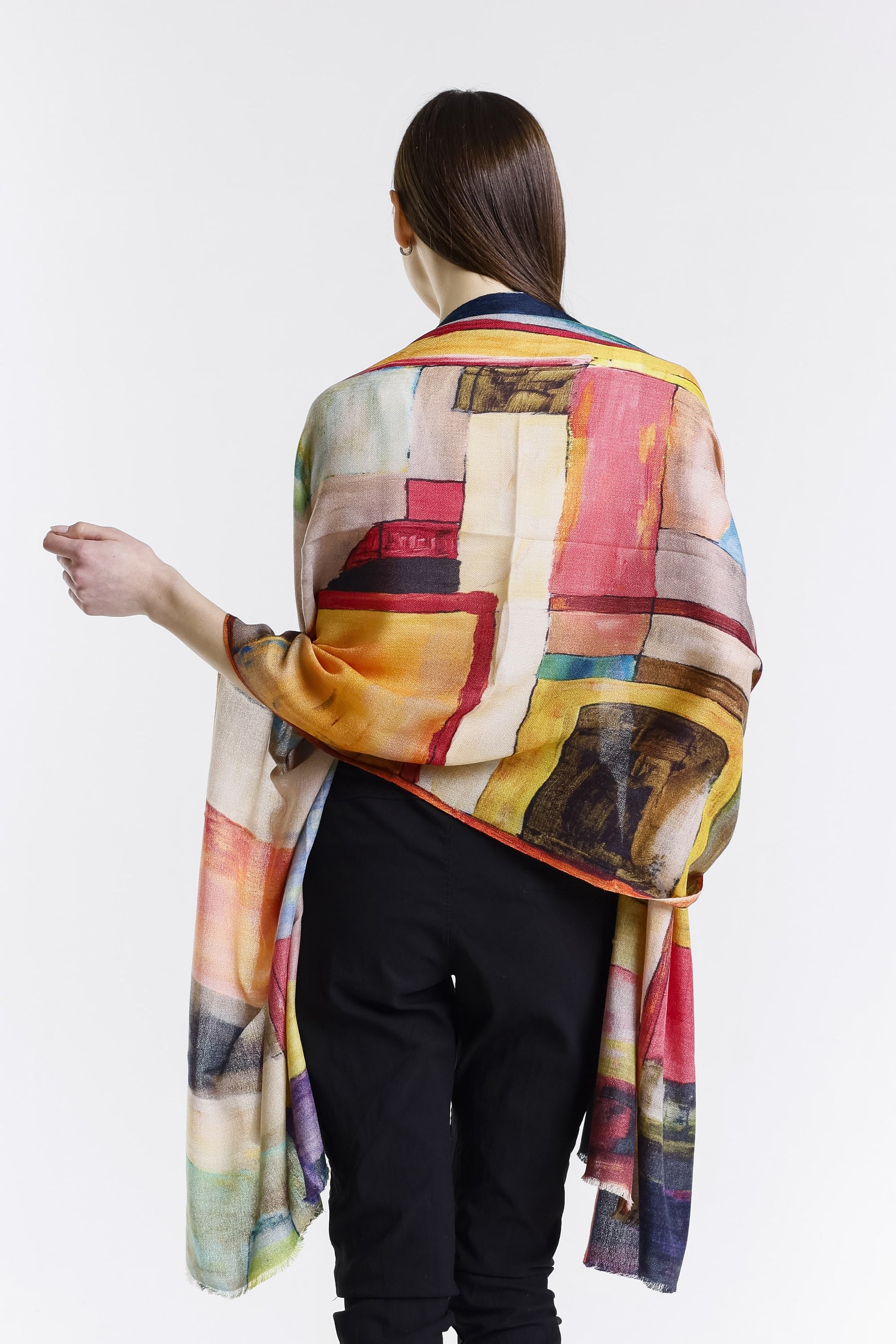 Valentina Hand Painted Premium Cashmere Wrap (W304P) print 22-4
