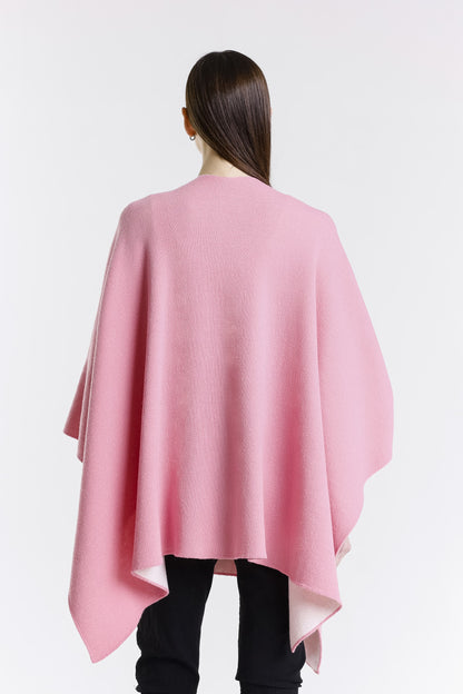 Kiersten Merino/Cashmere Reversible Wrap 659 Pink/Cream-7