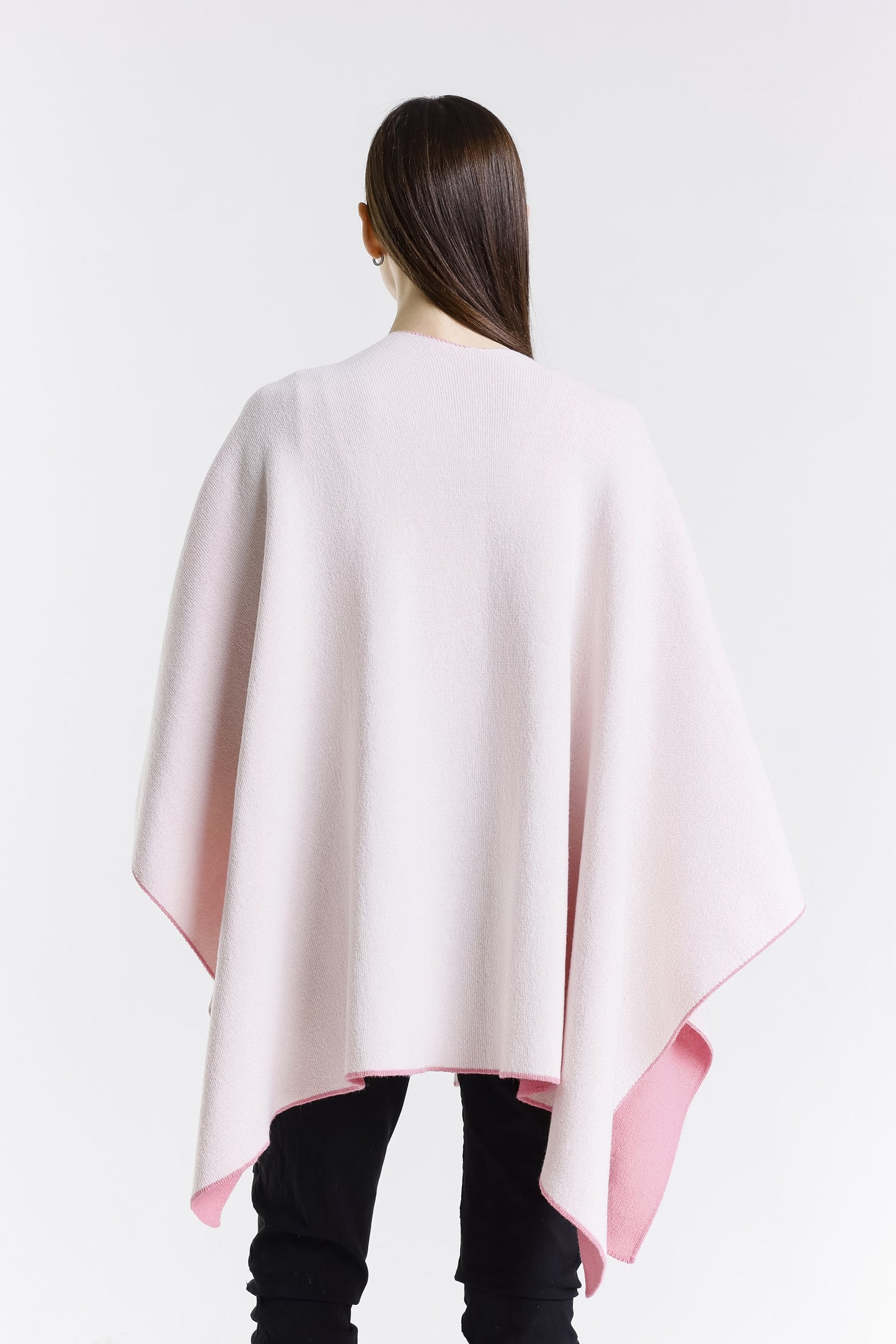 Kiersten Merino/Cashmere Reversible Wrap 659 Pink/Cream-8