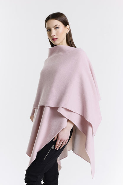 Kiersten Merino/Cashmere Reversible Wrap 952 Rose/Cream-5