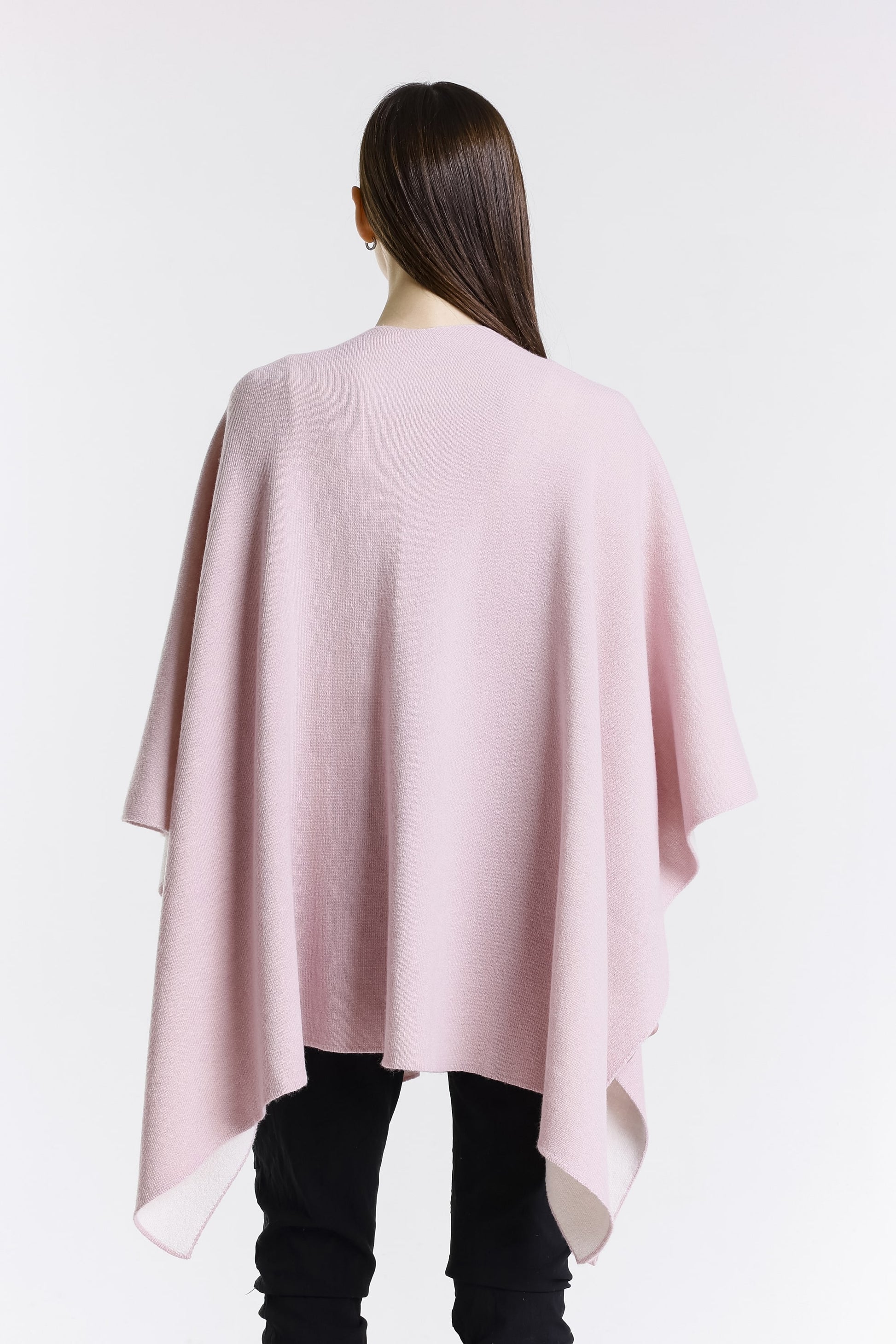 Kiersten Merino/Cashmere Reversible Wrap 952 Rose/Cream-7