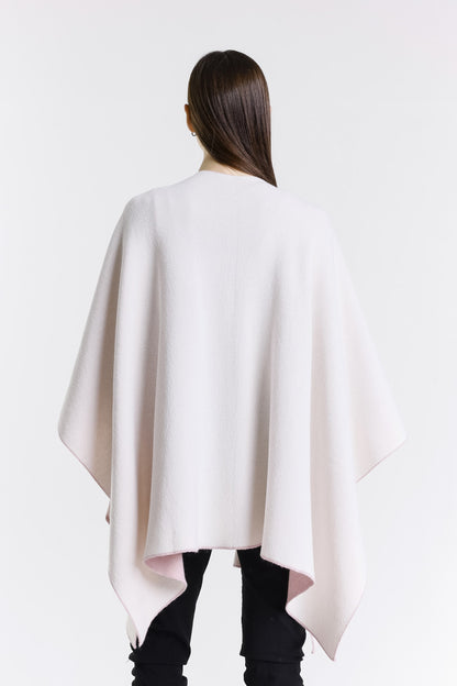 Kiersten Merino/Cashmere Reversible Wrap 952 Rose/Cream-8