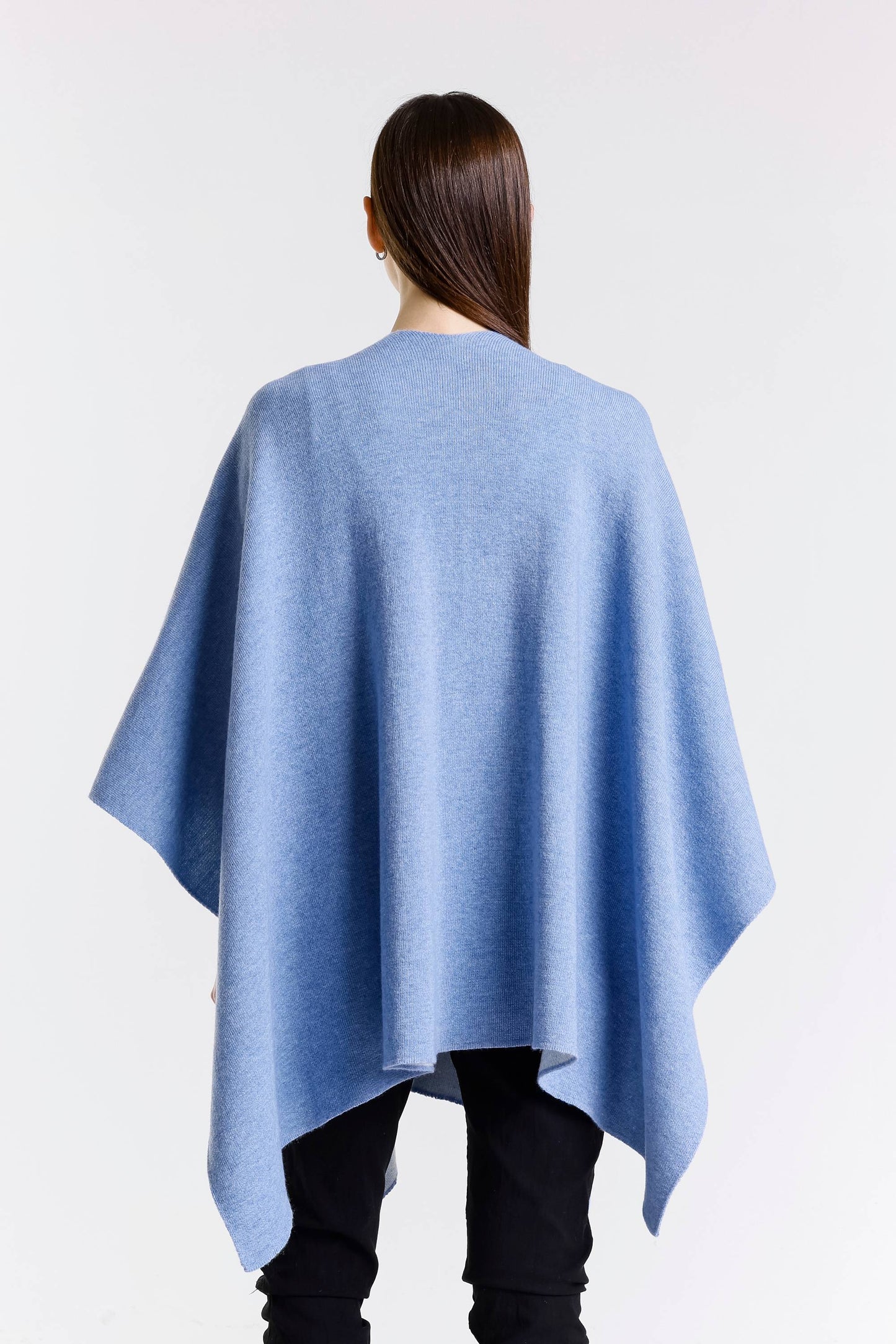 Kiersten Merino/Cashmere Reversible Wrap 469 Cornflower/Cream