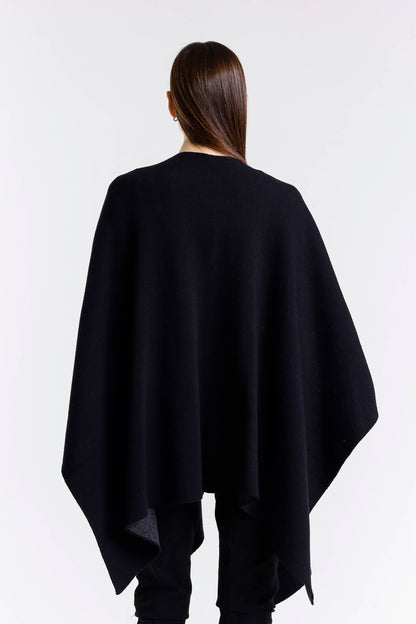 Kiersten Merino/Cashmere Reversible Wrap 062 Black/Coal