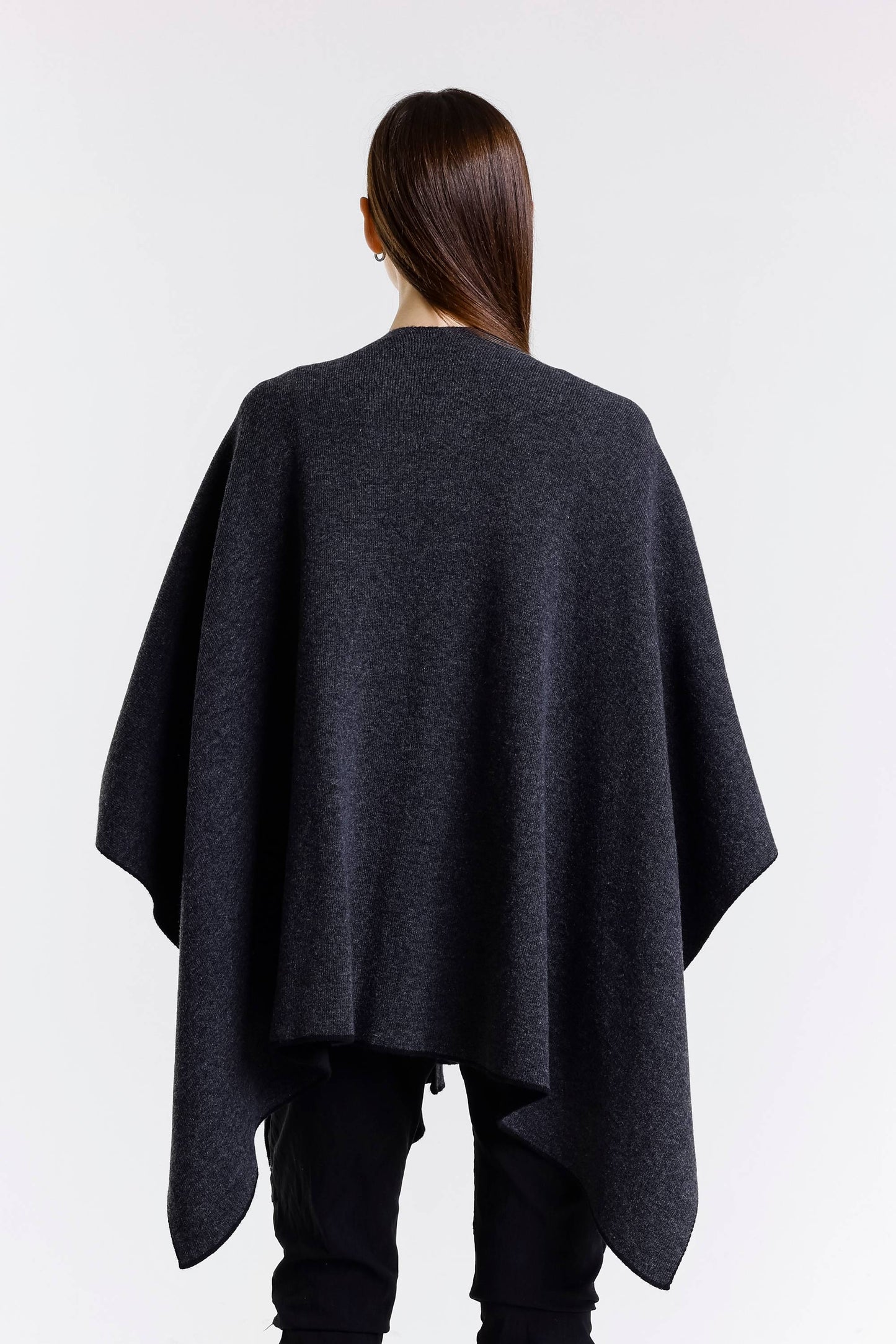 Kiersten Merino/Cashmere Reversible Wrap 062 Black/Coal